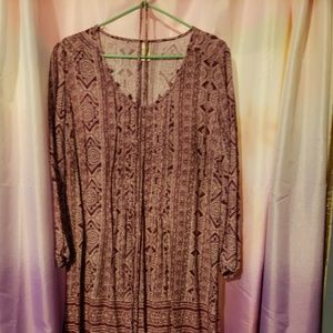 Patterned shift dress